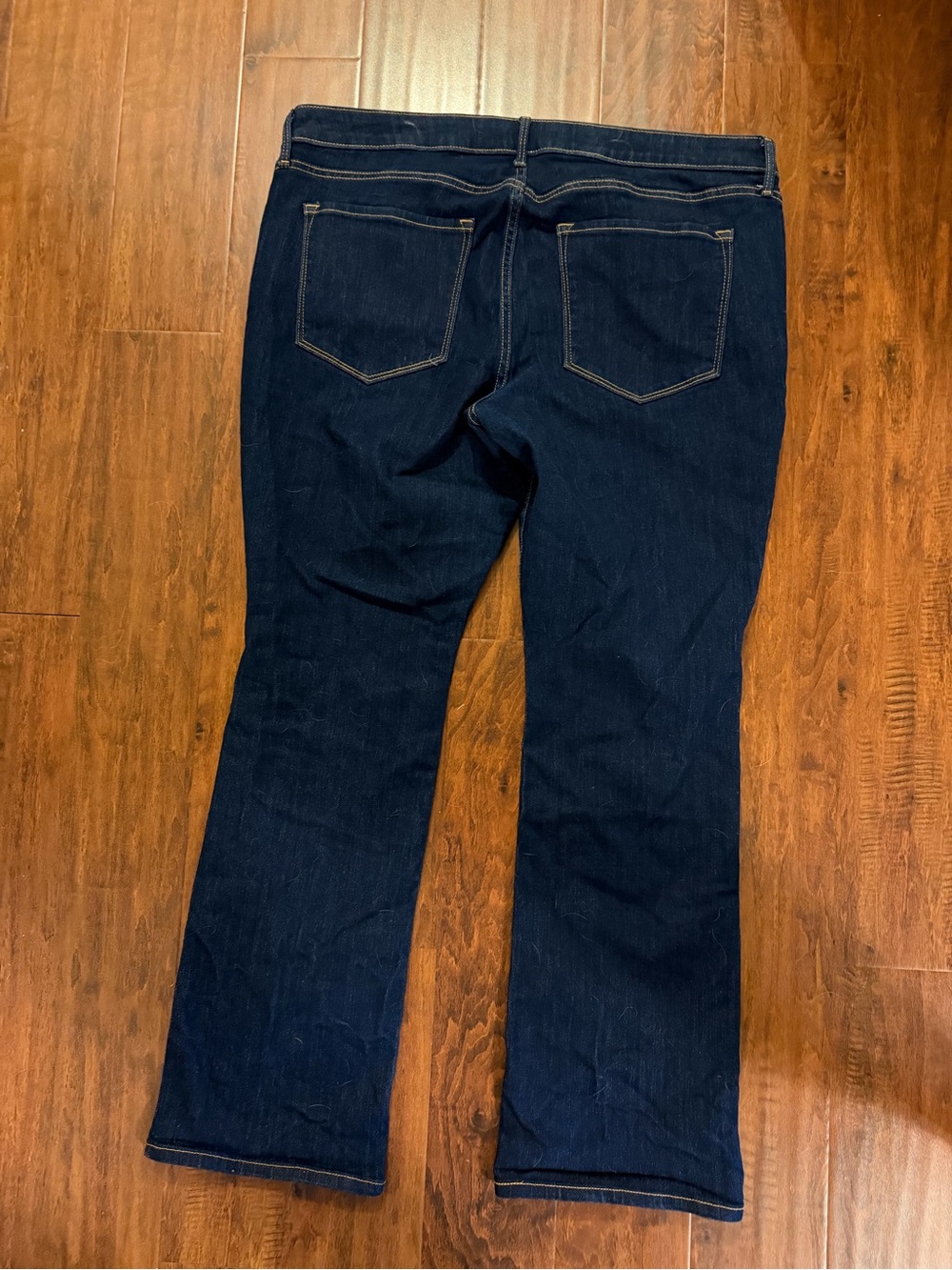Women’s Dark Blue Stretch Bootcut Jeans - Picture 3 of 3